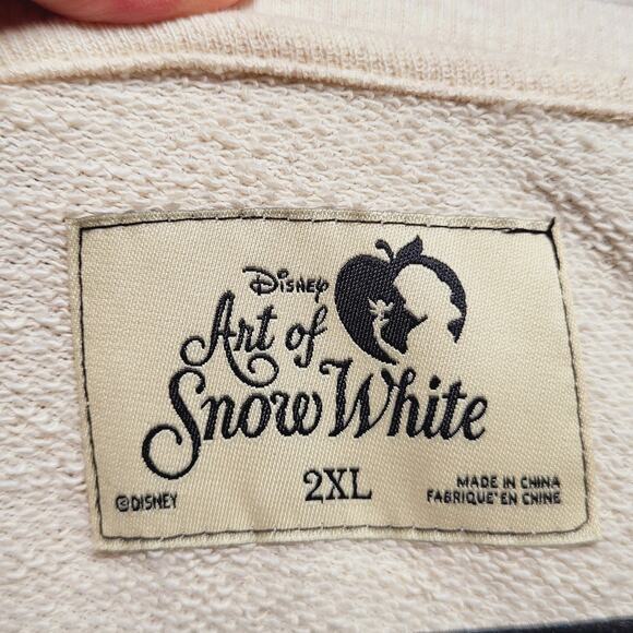 Disney Art of Snow-White 100% Cotton Graphic Pullover Sweatshirt EUC Size 2XL - Picture 9 of 11